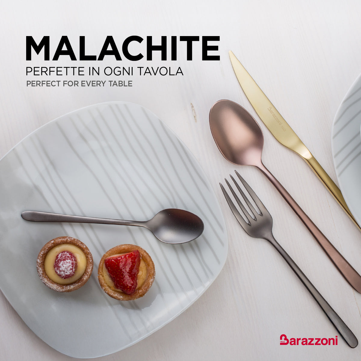 Polished Gold Malachite - 24-Piece Cutlery Set