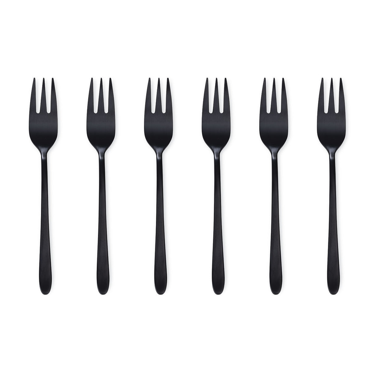 Satin titanium malachite - set of 6 dessert forks
