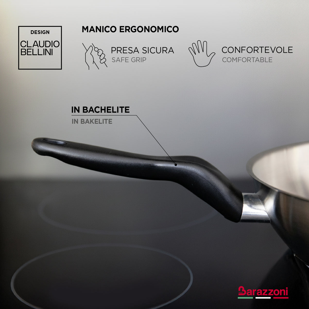 Basic stainless steel - 20/28 cm frying pan set