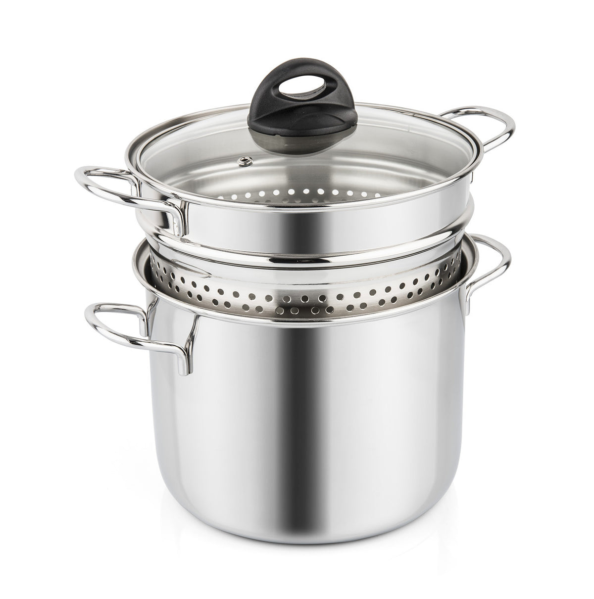 Spaghetti pot with heat-diffusing bottom