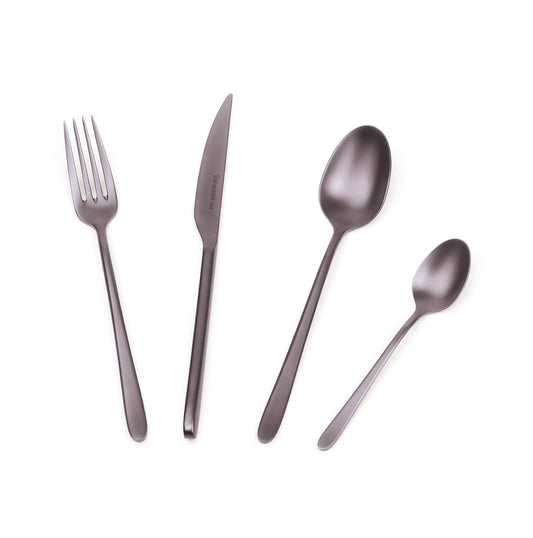 Malachite Titanium Satin - 24-Piece Cutlery Set
