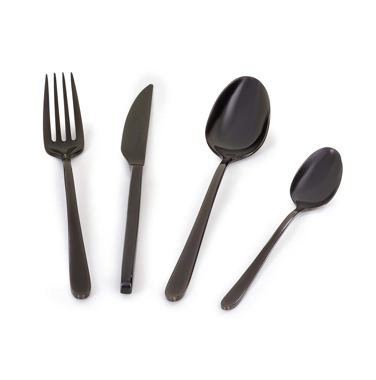 Polished Titanium Malachite - 24-Piece Cutlery Set