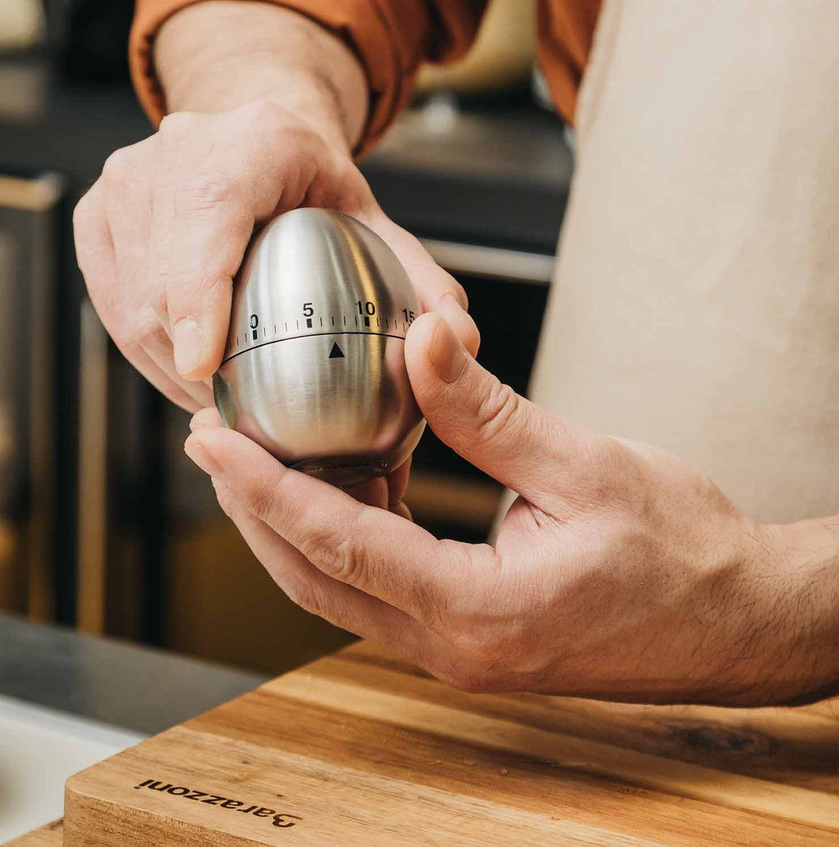 Steel egg timer