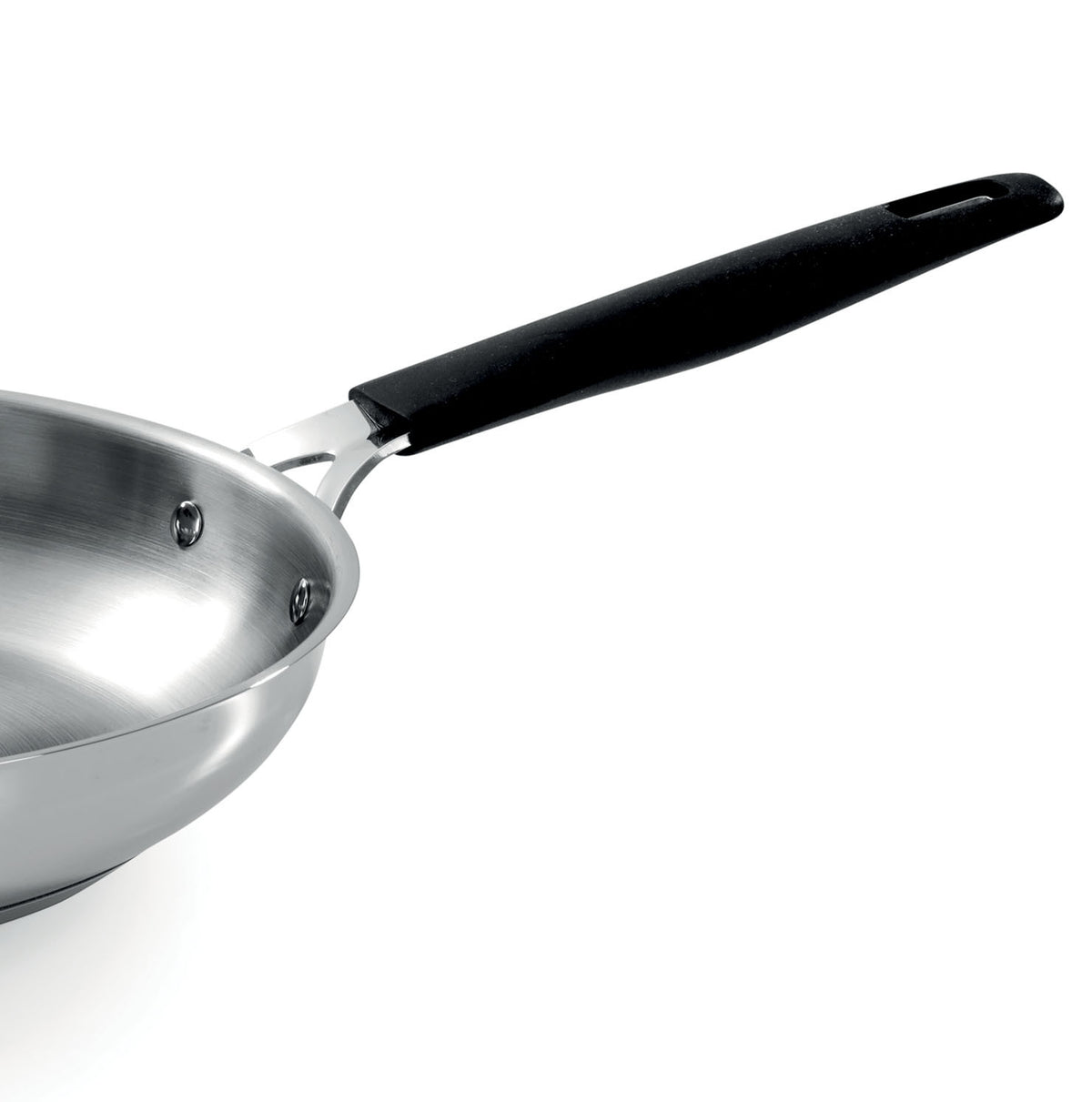 4-piece stainless steel set - 20-24-28cm pans + Wok