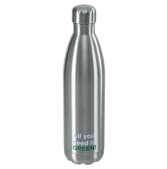 Satin-finish steel thermal bottle