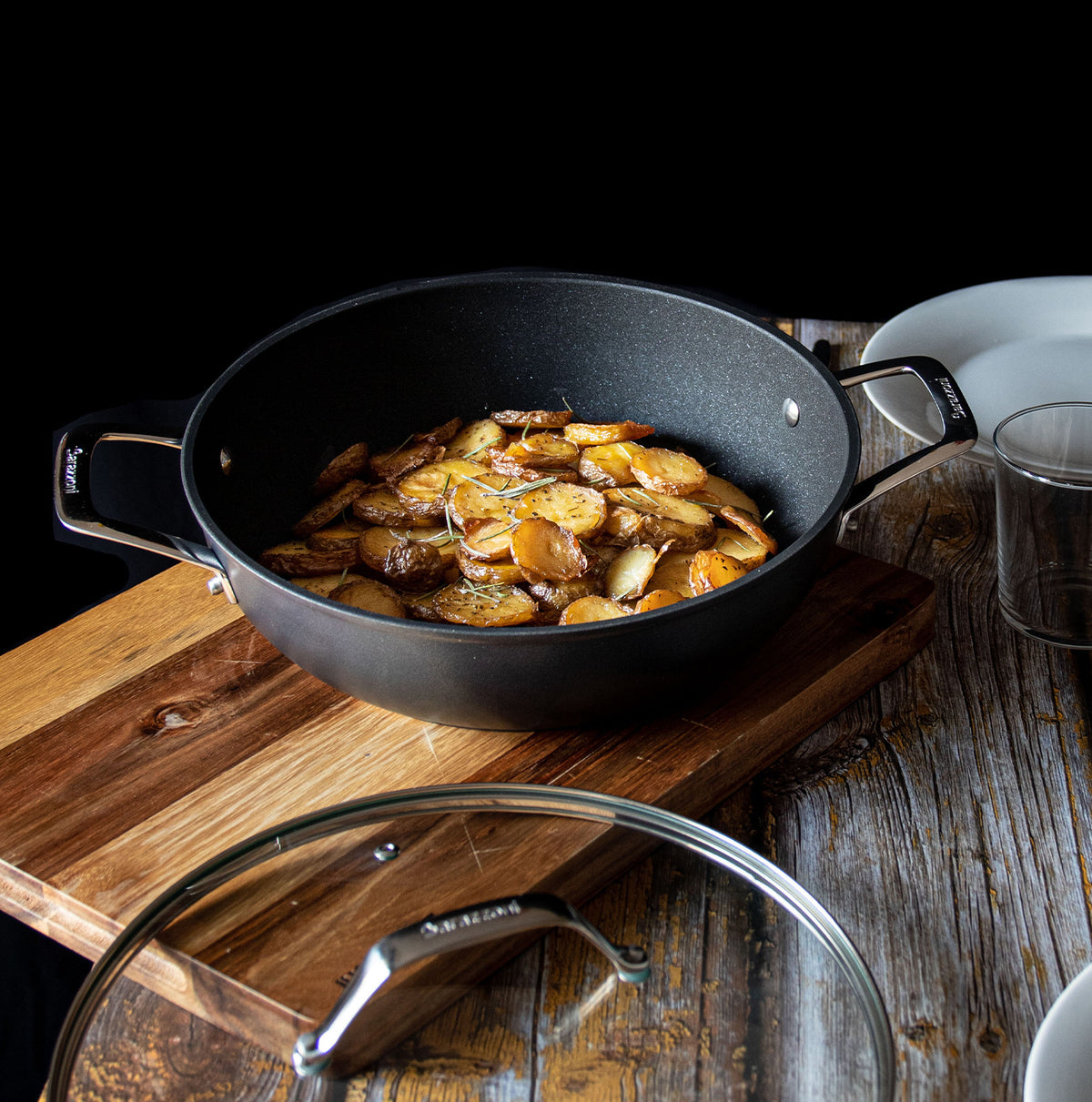 Pan with lid