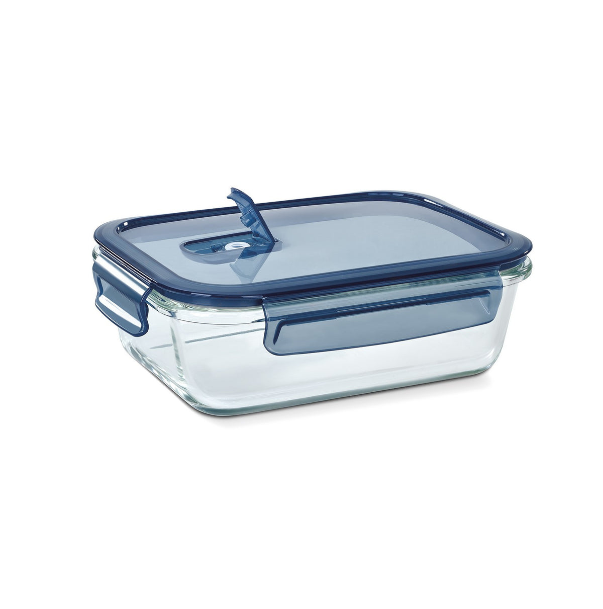 Glass container with lid