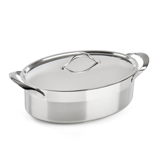 Casseruola ovale con coperchio