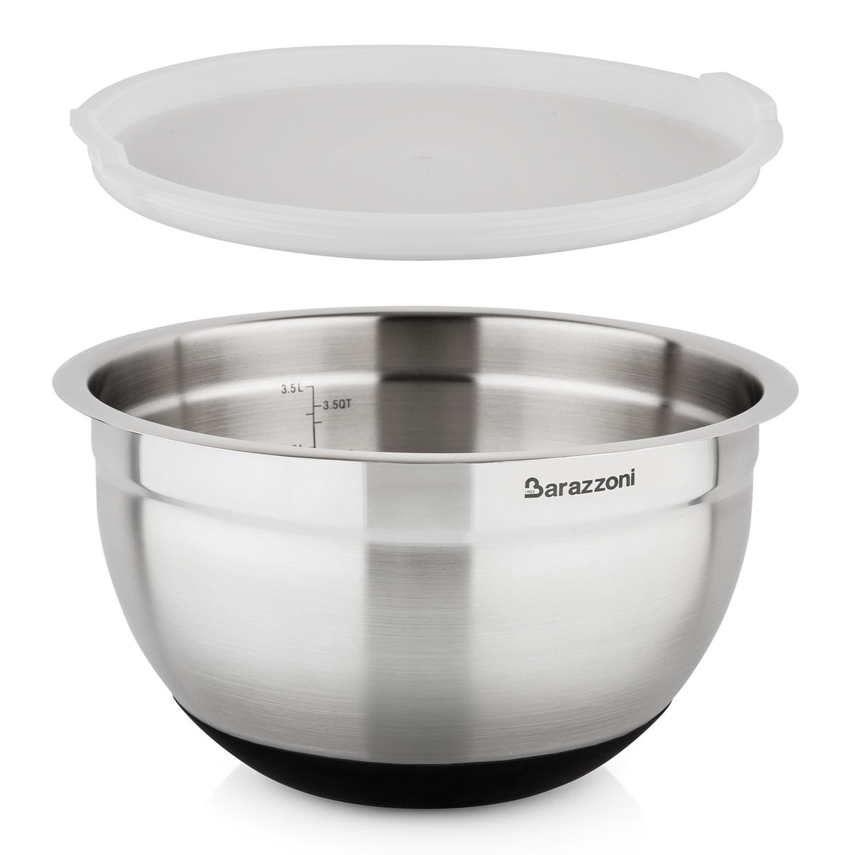 Stainless steel and silicone bowl with lid