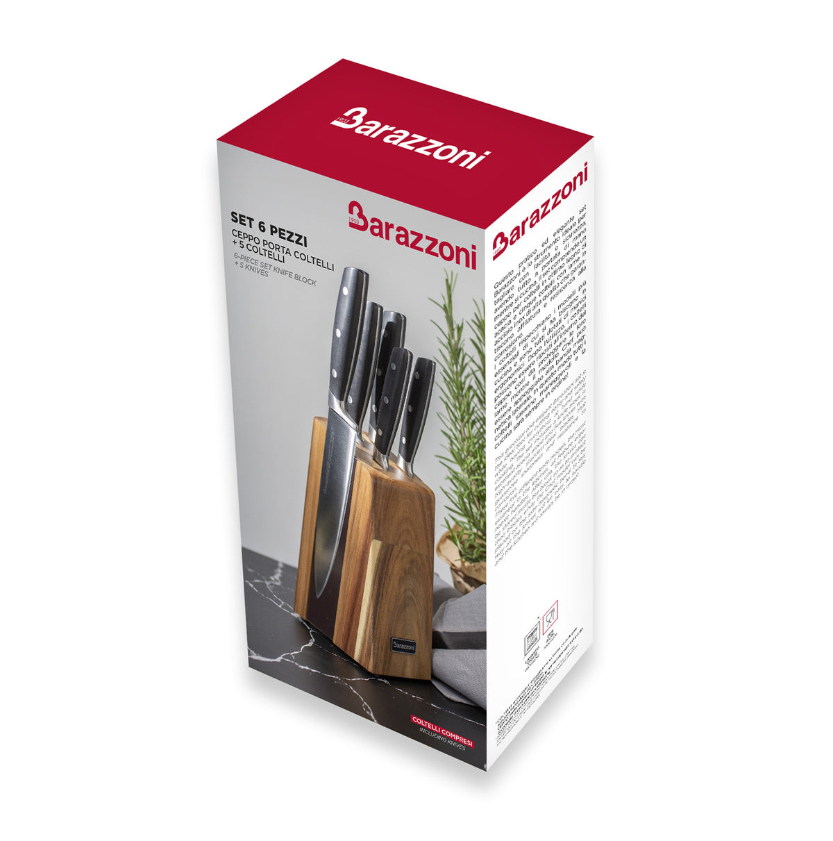 Ceppo porta coltelli + 5 coltelli